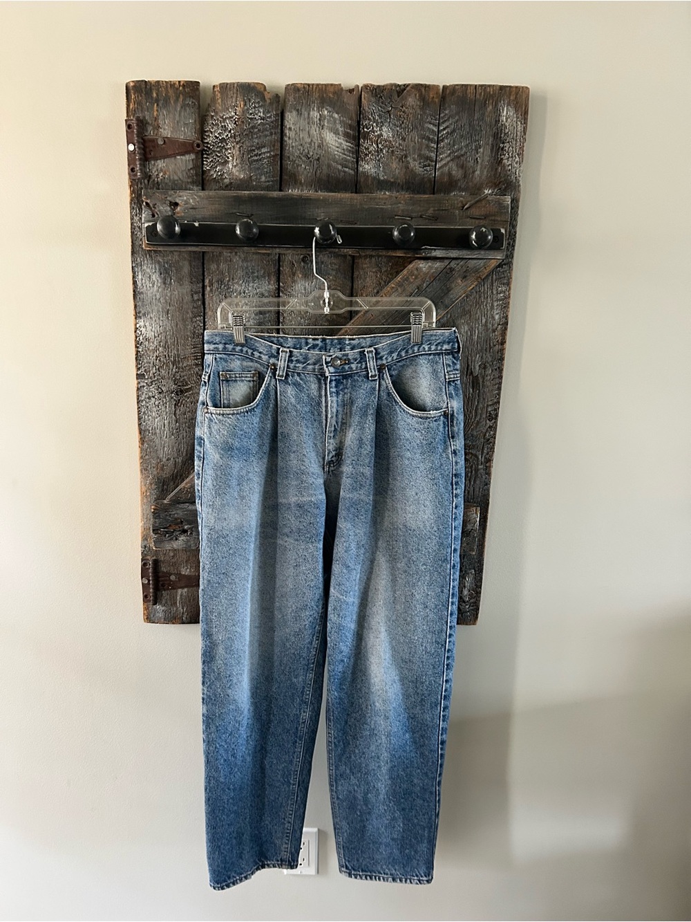 Women's Vintage Lee Classic Straight-Leg w/Front Pleats Jeans in Faded Blue